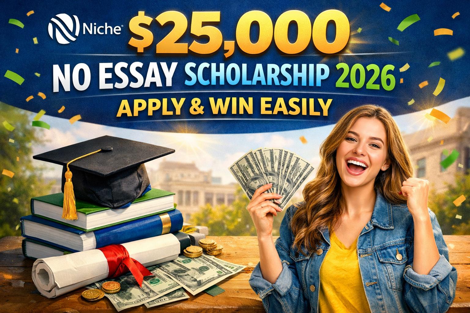 Niche $25,000 No Essay Scholarship 2026: Apply & Win Easily