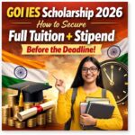 GOI IES Scholarship 2026: How to Secure Full Tuition + Stipend Before the Deadline