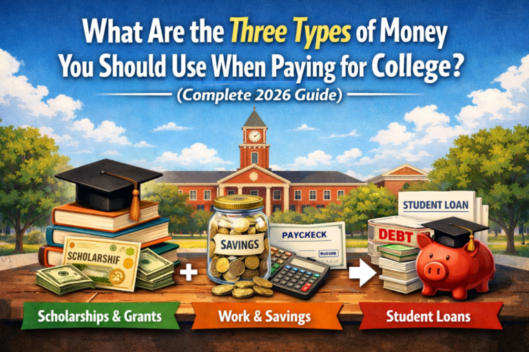 What Are the Three Types of Money You Should Use When Paying for College? (Complete 2026 Guide)